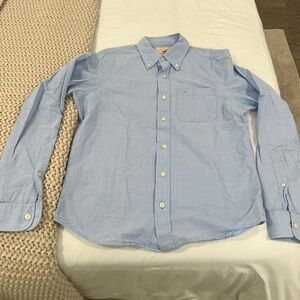 Vintage Hollister Light Blue Casual Button-Down Shirt 100% cotton